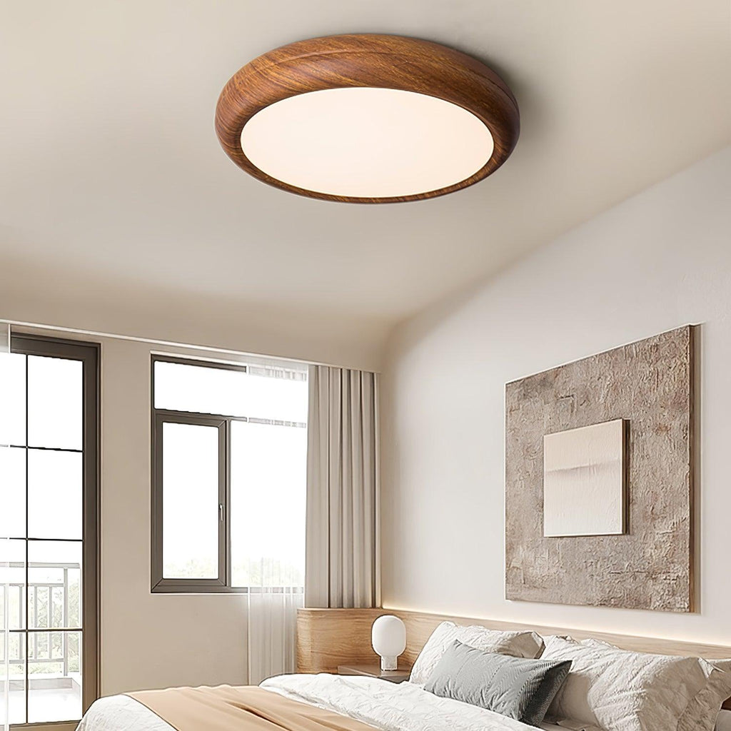 Orbis Wood Wood Grain Round Ceiling  Light