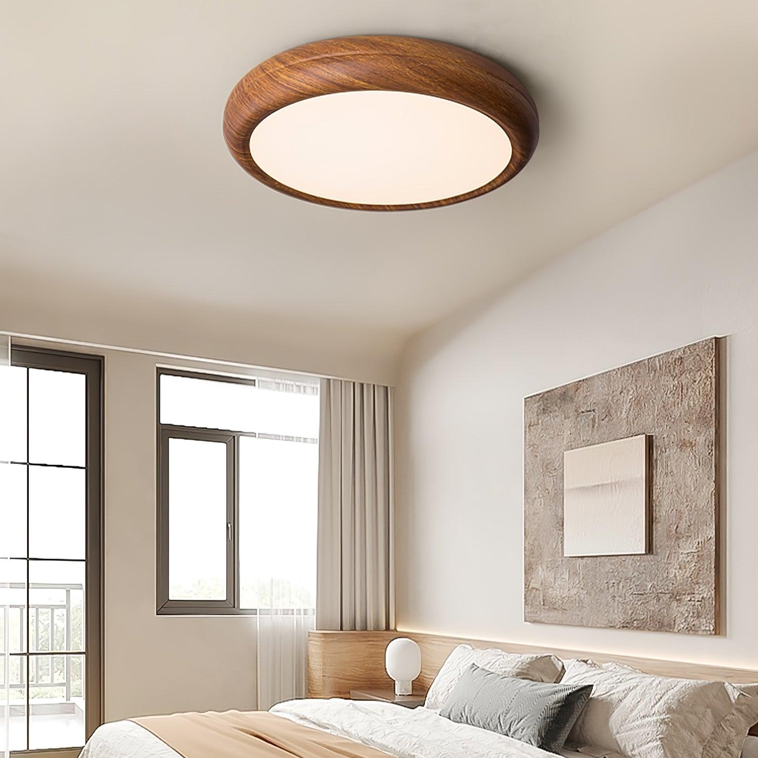 Orbis Wood Wood Grain Round Ceiling  Light