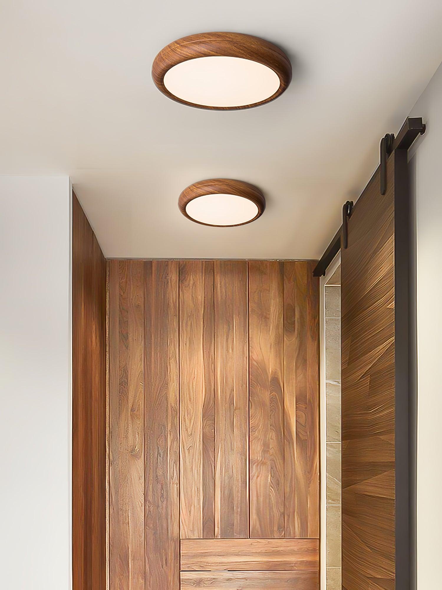 Orbis Wood Wood Grain Round Ceiling  Light