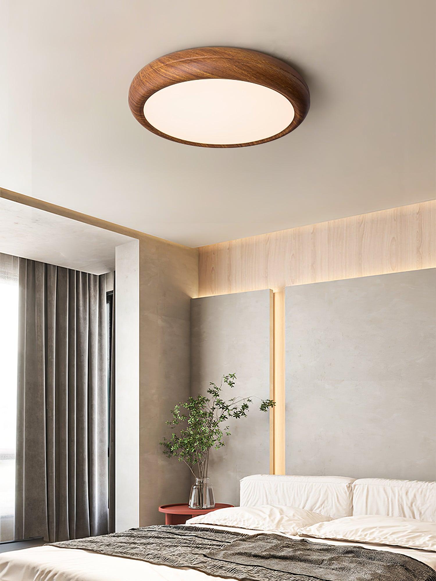 Orbis Wood Wood Grain Round Ceiling  Light