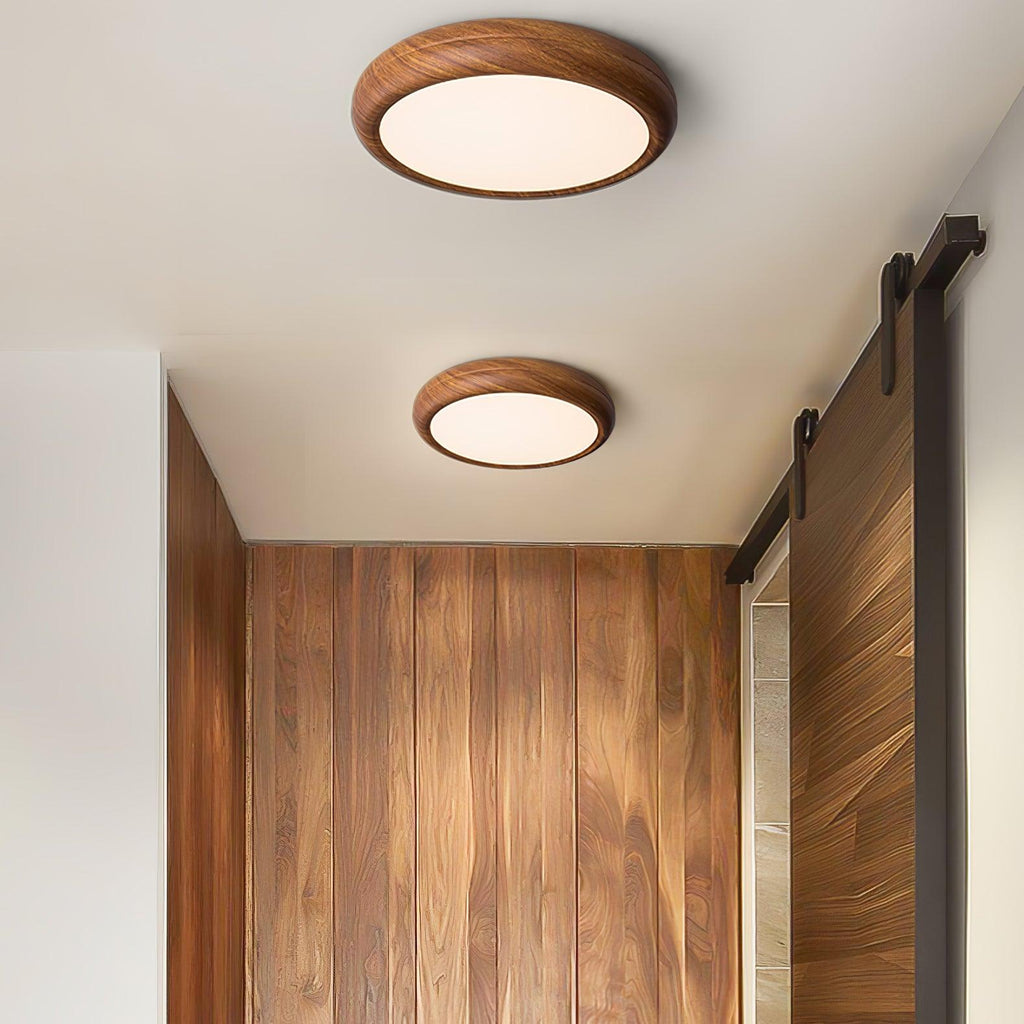 Orbis Wood Wood Grain Round Ceiling  Light