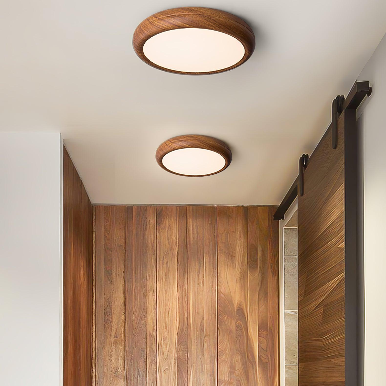 Orbis Wood Wood Grain Round Ceiling  Light