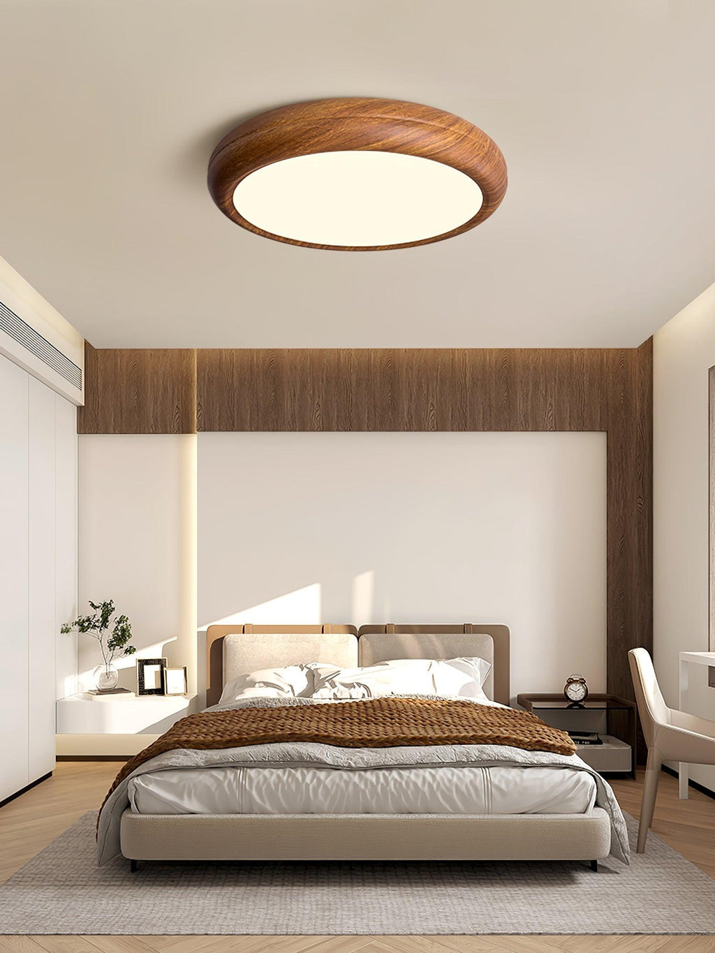 Orbis Wood Wood Grain Round Ceiling  Light