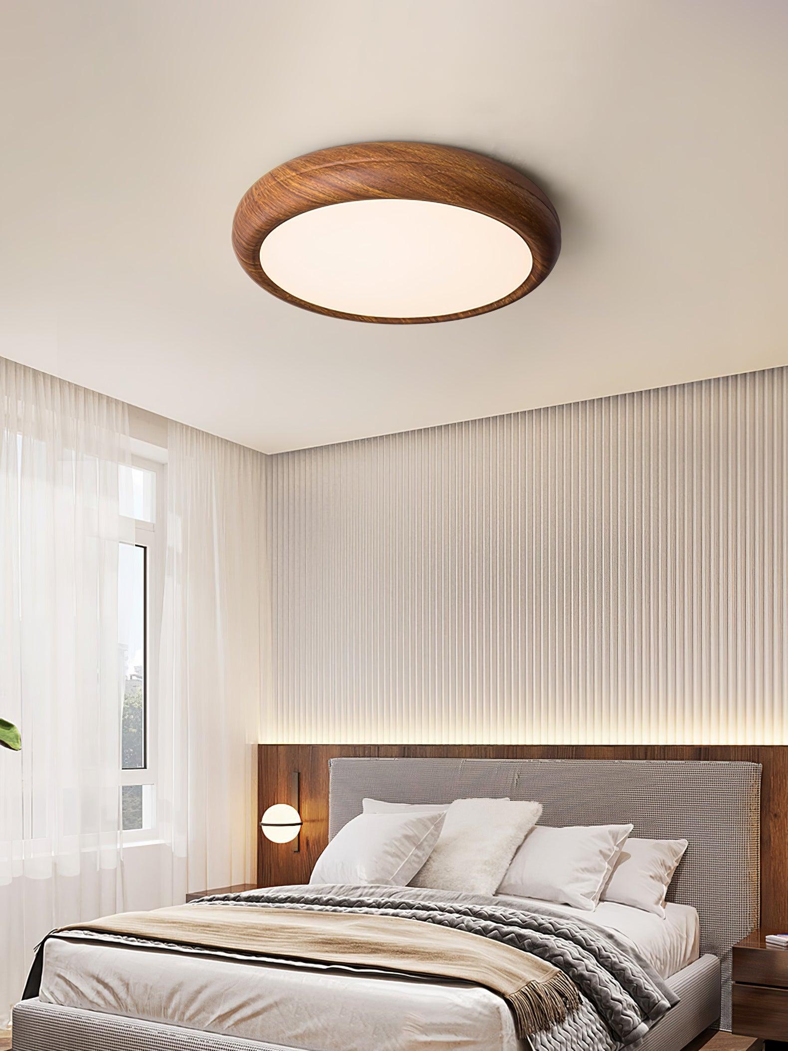Orbis Wood Wood Grain Round Ceiling  Light