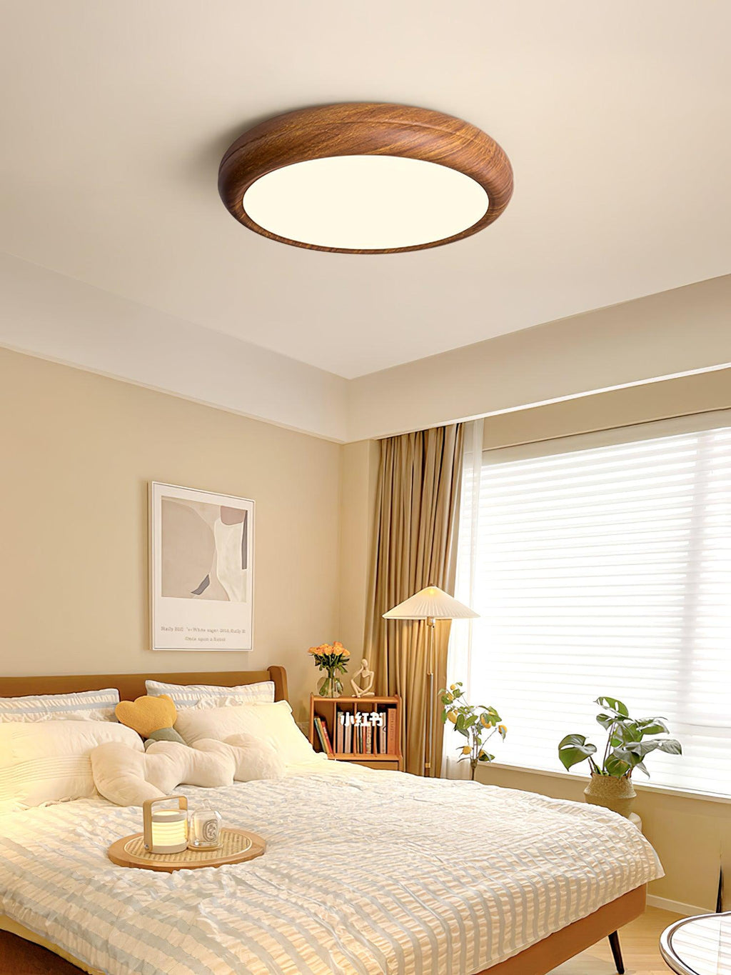 Orbis Wood Wood Grain Round Ceiling  Light