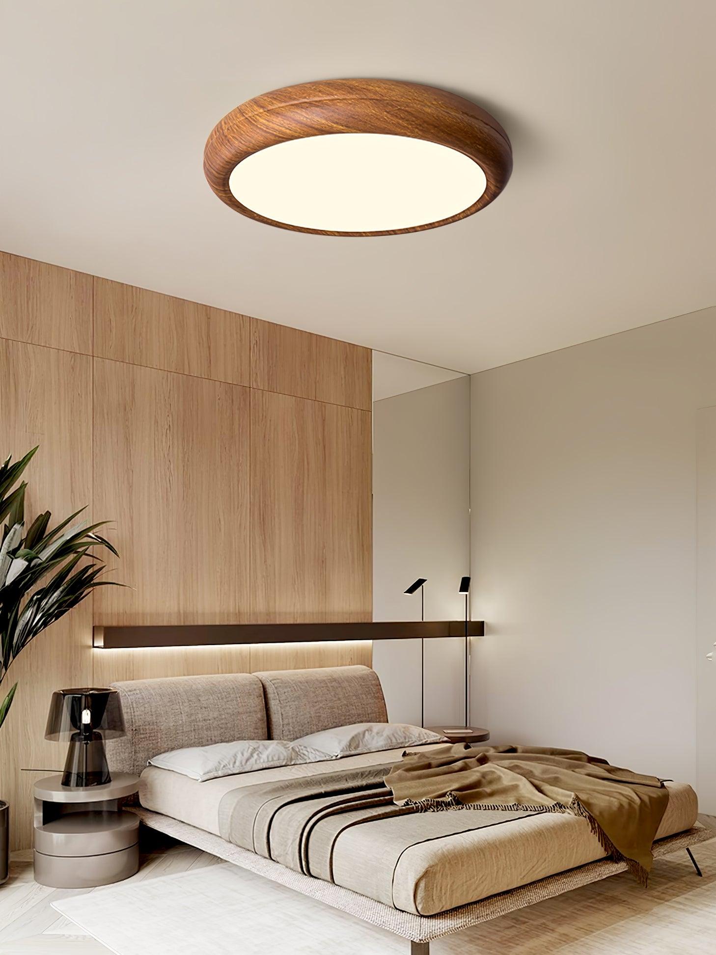 Orbis Wood Wood Grain Round Ceiling  Light