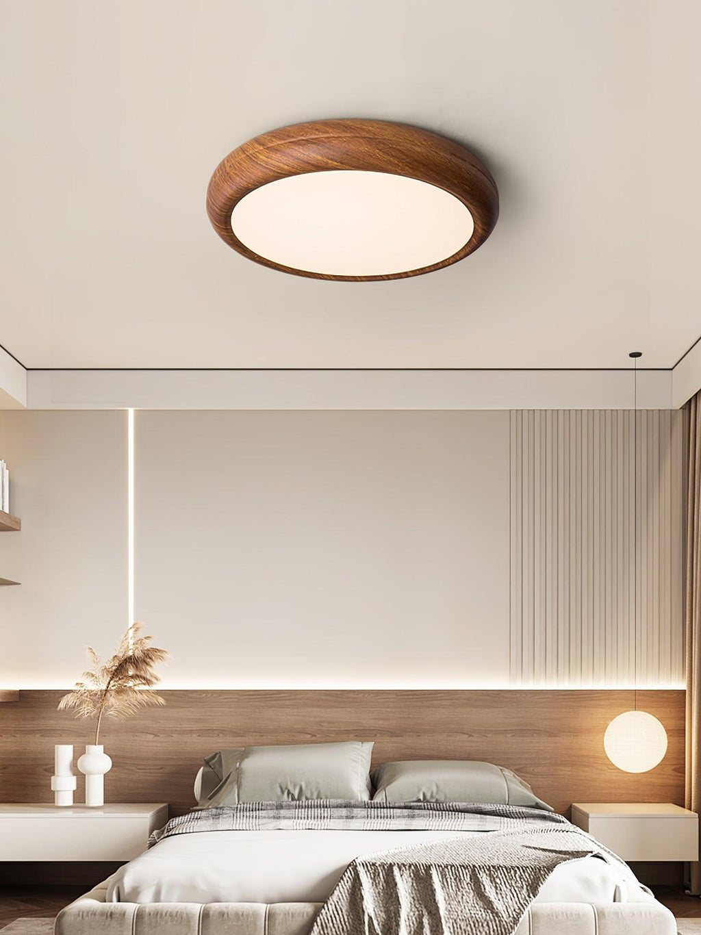 Orbis Wood Wood Grain Round Ceiling  Light