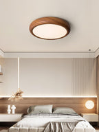 Orbis Wood Wood Grain Round Ceiling  Light
