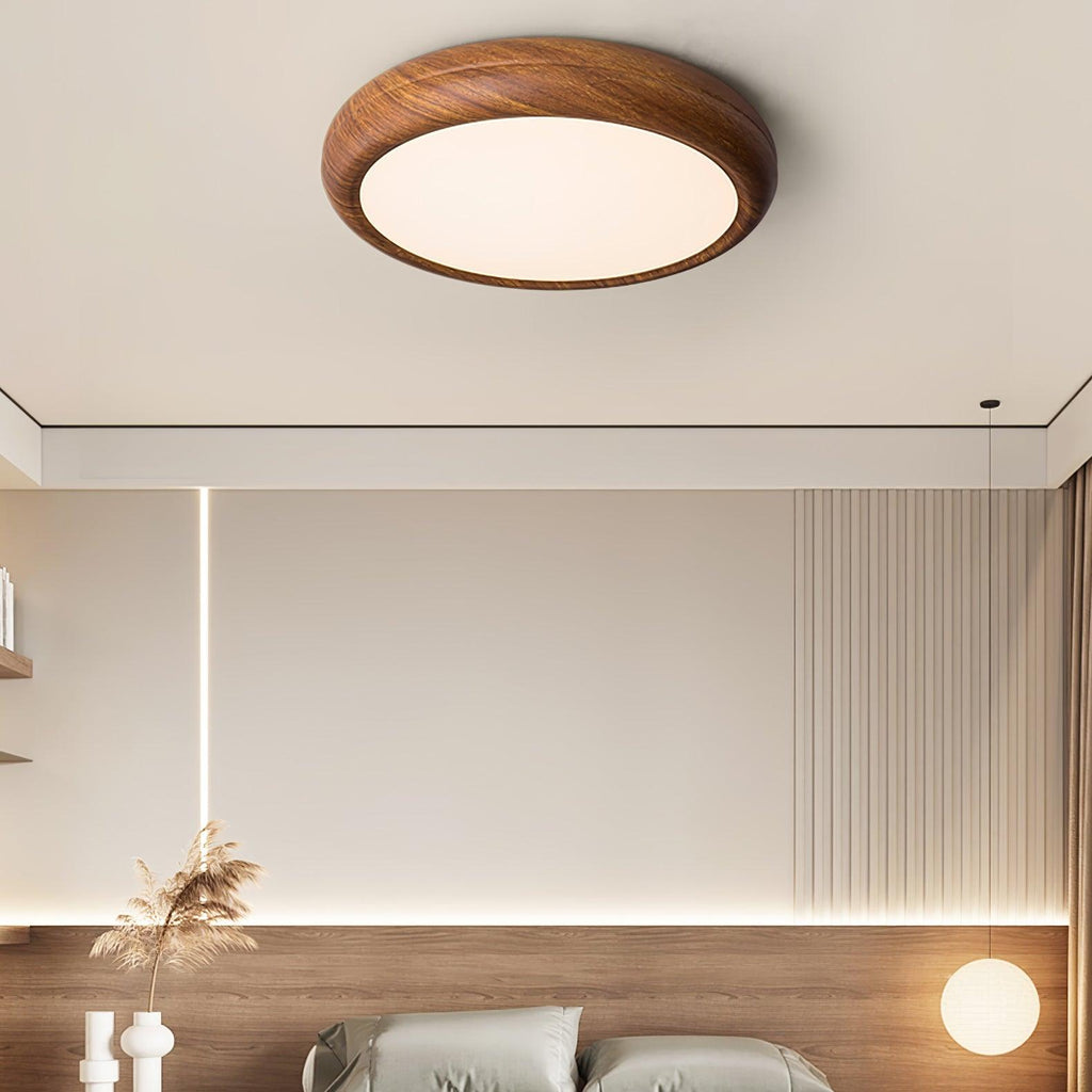Orbis Wood Wood Grain Round Ceiling  Light