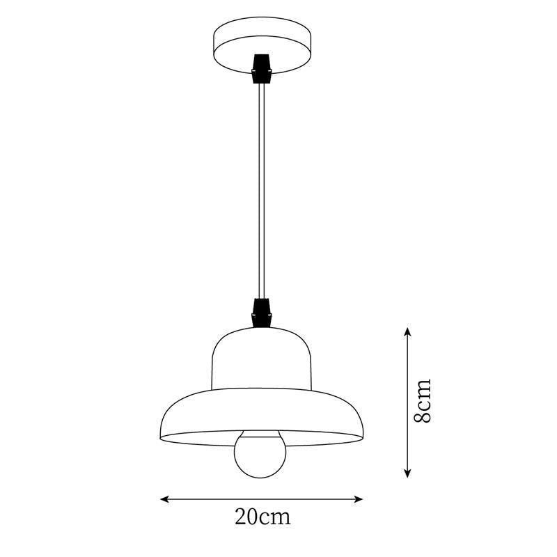 Wood Hat Pendant Lamp