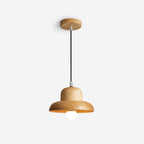 Wood Hat Pendant Lamp