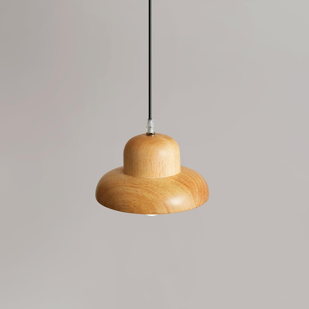 Wood Hat Pendant Lamp