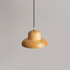 Wood Hat Pendant Lamp