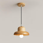 Wood Hat Pendant Lamp