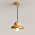 Wood Hat Pendant Lamp
