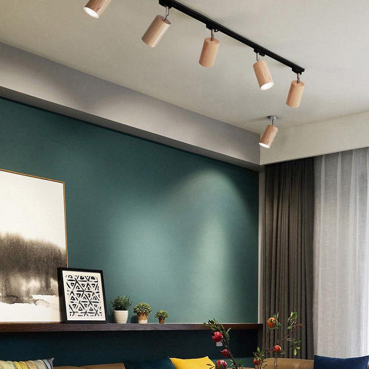 Finn Wood Track Ceiling Light Spotlight