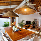 Muto Vintage Handmade LED Rattan Pendant Light Living Room