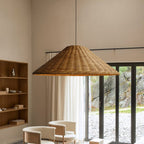 Muto Vintage Handmade LED Rattan Pendant Light Living Room