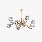 Valentina Nordic Modern Chandelier Clear/Grey Metal Living Room