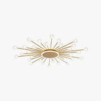 Arisha Nordic LED Flush Mount Ceiling Light Gold/Black Metal Living Room