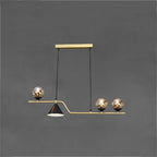 Arisha Modern LED Pendant Light Black/Gold Glass Living Room/Bedroom