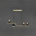 Arisha Modern LED Pendant Light Black/Gold Glass Living Room/Bedroom