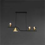 Arisha Modern LED Pendant Light Black/Gold Glass Living Room/Bedroom