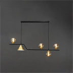 Arisha Modern LED Pendant Light Black/Gold Glass Living Room/Bedroom