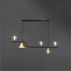Arisha Modern LED Pendant Light Black/Gold Glass Living Room/Bedroom