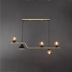 Arisha Modern LED Pendant Light Black/Gold Glass Living Room/Bedroom