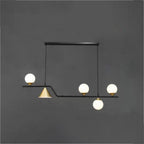 Arisha Modern LED Pendant Light Black/Gold Glass Living Room/Bedroom