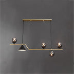 Arisha Modern LED Pendant Light Black/Gold Glass Living Room/Bedroom