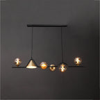 Arisha Modern LED Pendant Light Black/Gold Glass Living Room/Bedroom