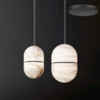 Strata Alabaster Pendant Light Capsule-shaped