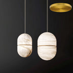 Strata Alabaster Pendant Light Capsule-shaped