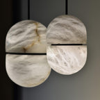 Strata Alabaster Pendant Light Capsule-shaped