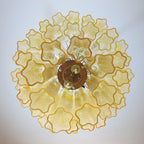 Aurora Chandelier Yellow Glass Tube Tiered Warm