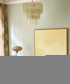 Aurora Chandelier Yellow Glass Tube Tiered Warm