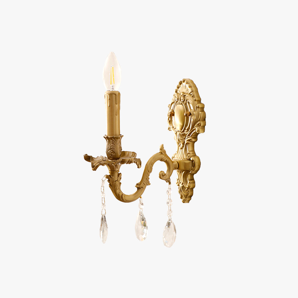 Silva Vintage Luxury LED Indoor Wall Light Metal Crystal Living Room Hallway