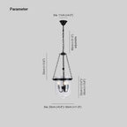 Silva Pendant Light Glass Black Industrial  LED  Living Room