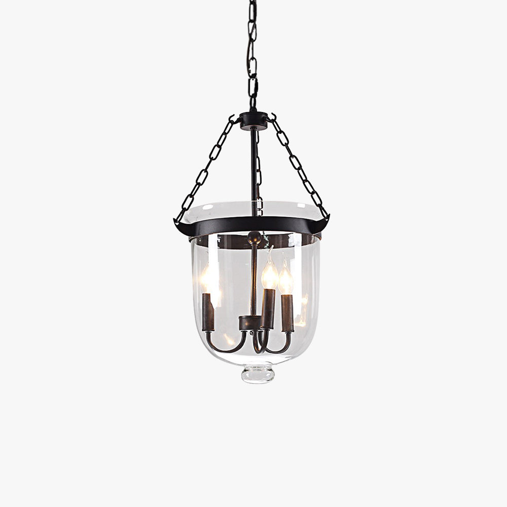 Silva Pendant Light Glass Black Industrial  LED  Living Room