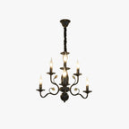 Silva Chandelier  Rustic Glass Living Room Bedroom