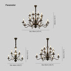 Silva Chandelier  Rustic Glass Living Room Bedroom