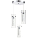 Arisha Glass Pendant Light  Cluster Brass Modern Dimmable