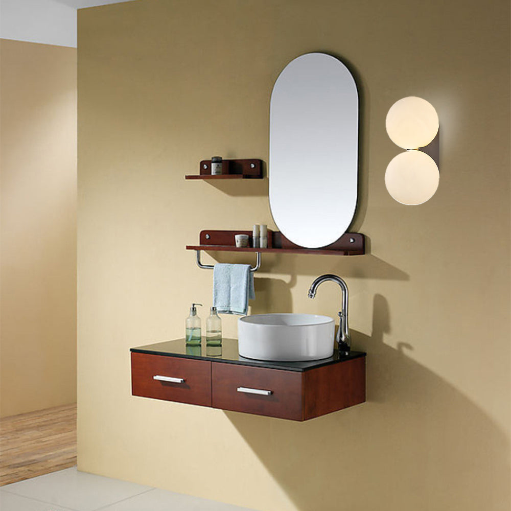 Valentina Indoor Wall Lamp Glass  Brass&White Living Room Bedroom