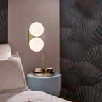 Valentina Indoor Wall Lamp Glass  Brass&White Living Room Bedroom