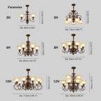 Arisha Retro Flower Pendant Light Metal Glass Living Room Bedroom