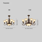 Arisha Retro Flower Pendant Light Metal Glass Living Room Bedroom