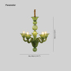 Silva   Chandelier Retro Glass  Yellow&Green&Clear