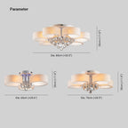 Arisha  Flush Mount Ceiling Light   Glass  White Modern Round Hallway